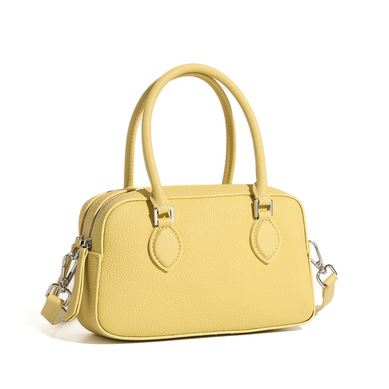 Women's Fashion Leather Mini Boston Bag-RAIIFY