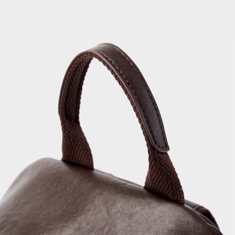 Women Minimalism Classic Leather Casual Backpack-RAIIFY