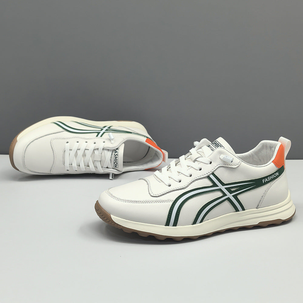 Men Fashion Leather Minimalism Flat Casual Shoes-RAIIFY