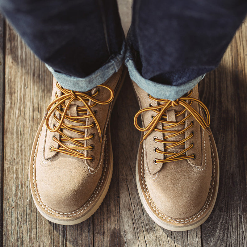 Men Retro Minimalist Cowhide Suede Casual Work Shoes-RAIIFY