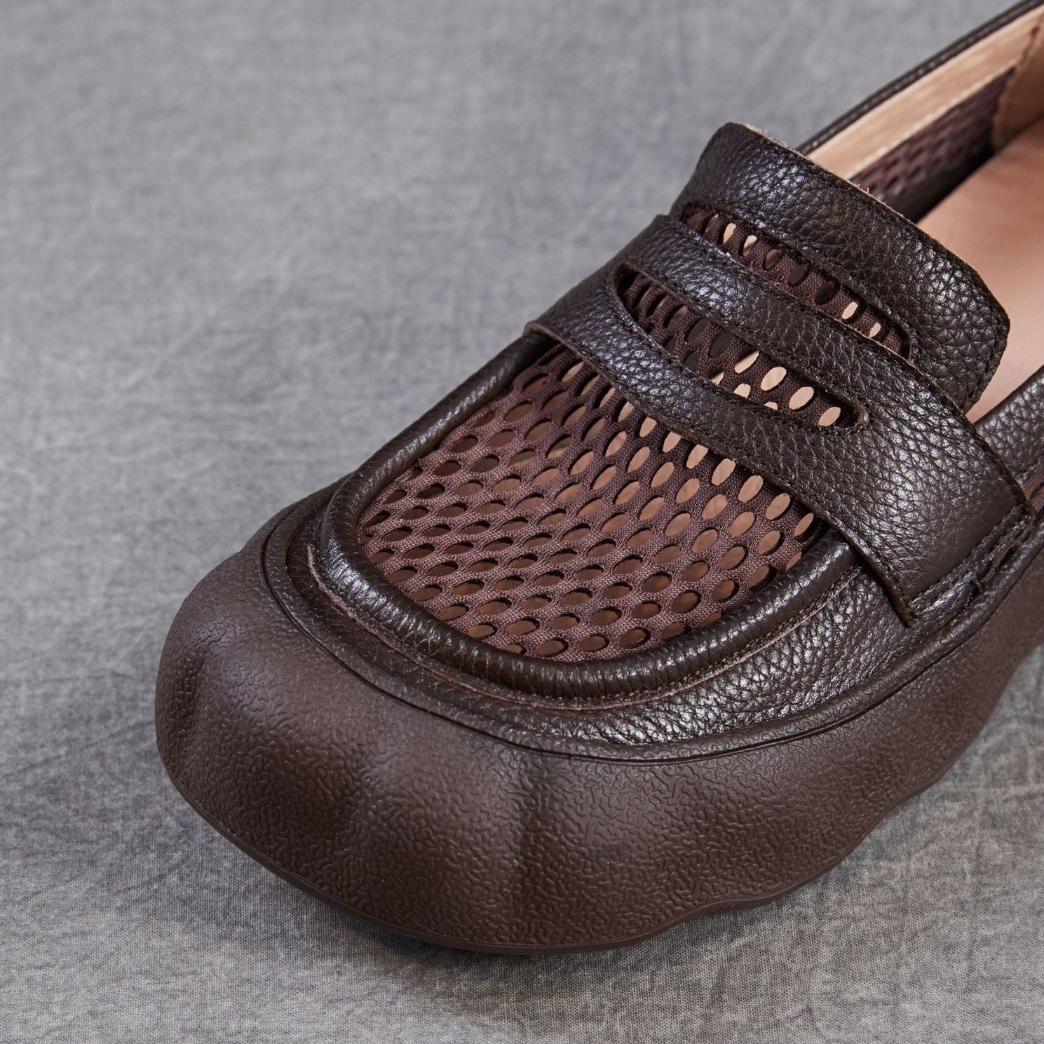Women's Retro Breathable Hollow Mesh Flat Loafers