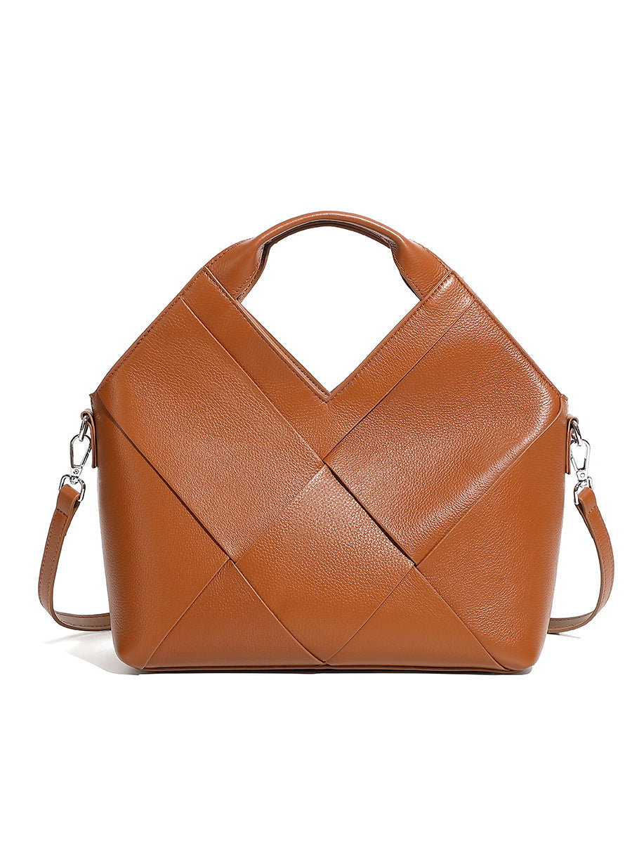 Women's Minimalism Woven Leather Tote Bag-RAIIFY