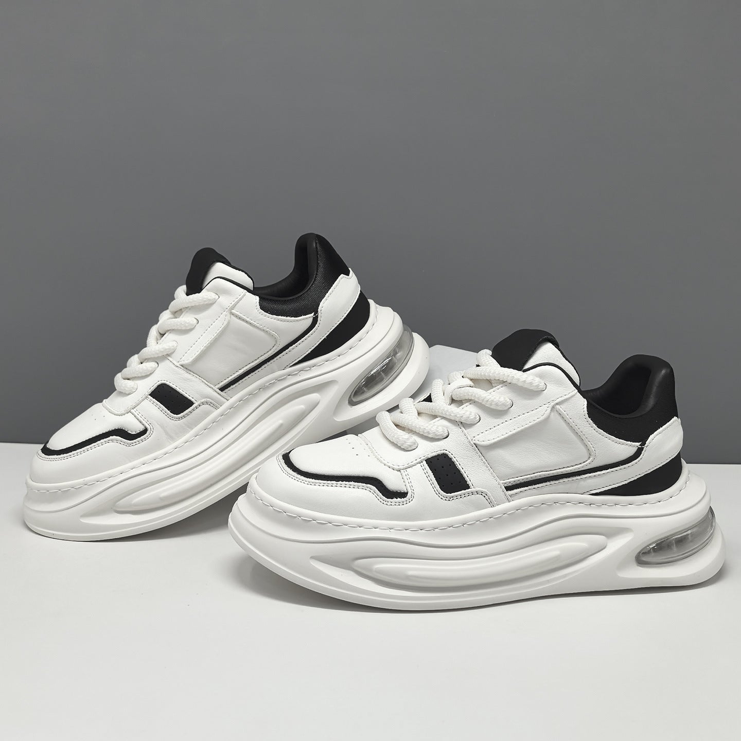 Men's Fashion Quilted Leather Casual Sneakers-RAIIFY