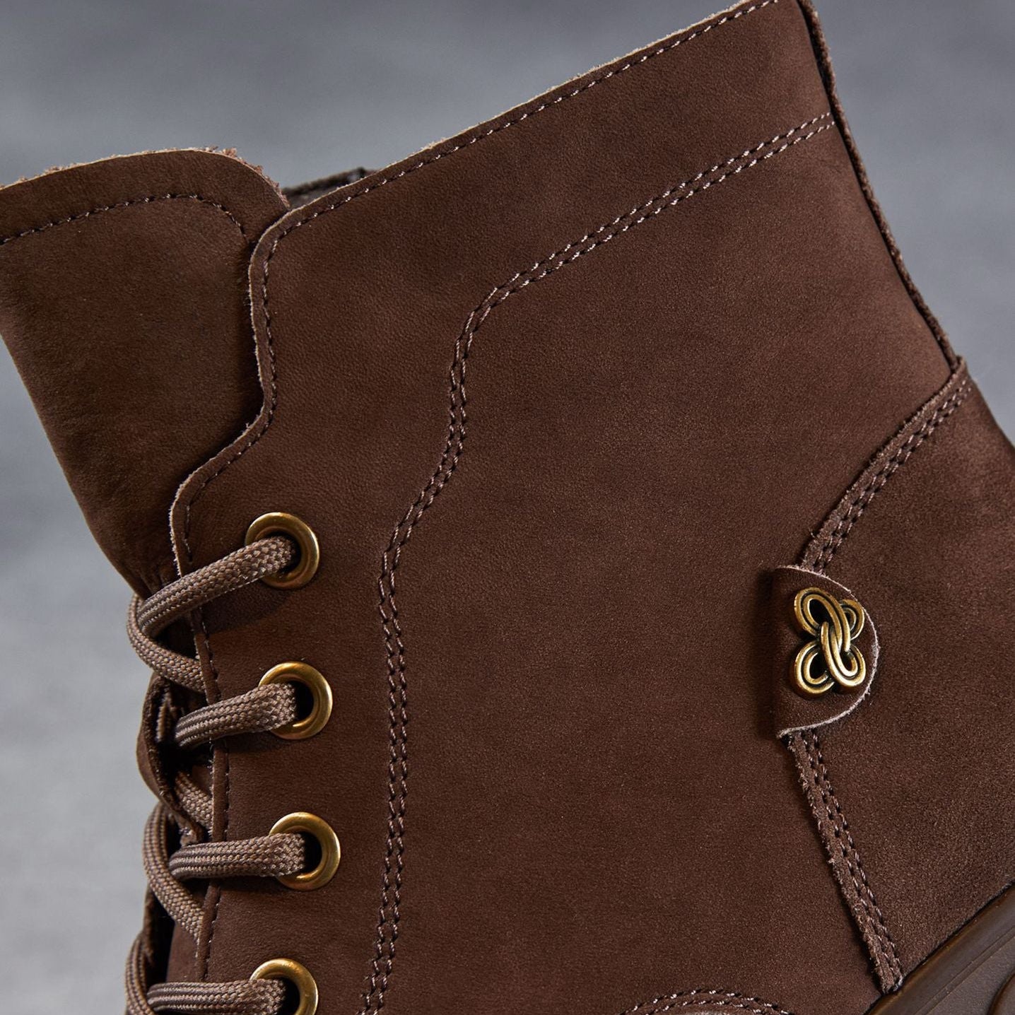 Women's Vintage Plain Leather Ankle Boots-RAIIFY