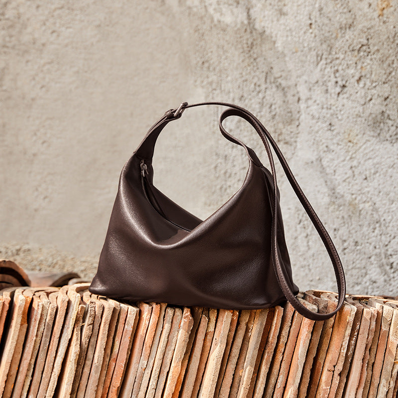 Women's Genuine Leather Soft Casual Hobo Bag-RAIIFY
