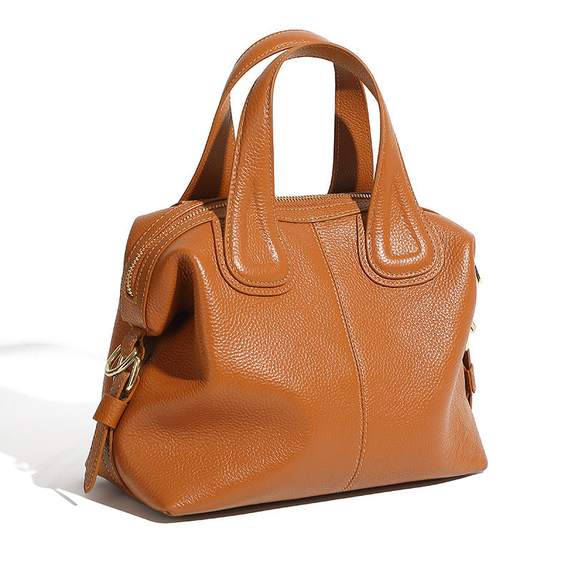 Women's Leather Minimalism Large Capacity Satchel Bag-RAIIFY