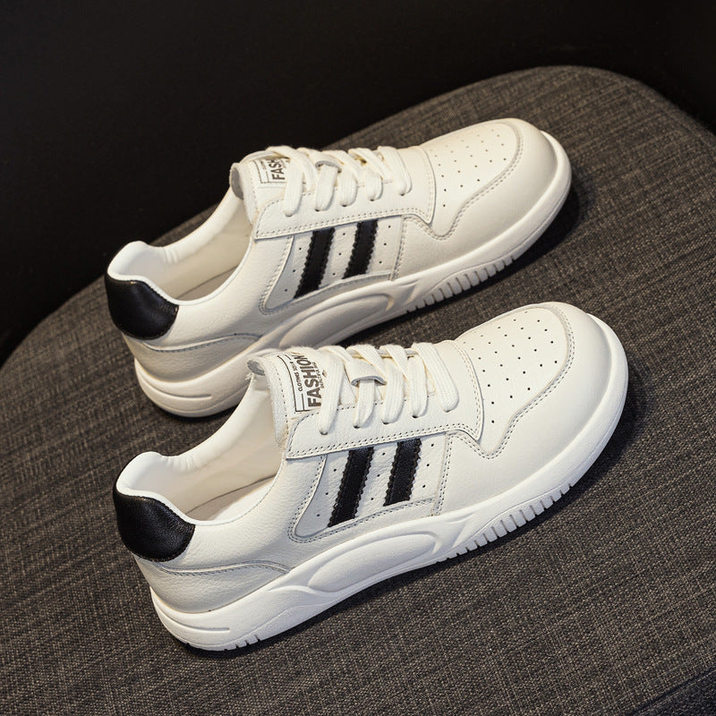 Women's Breathable Leather Comfort Court Sneakers-RAIIFY