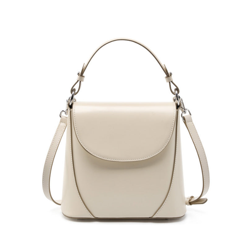 Women Fashion Plain Leather Simple Shoulder Bag-RAIIFY