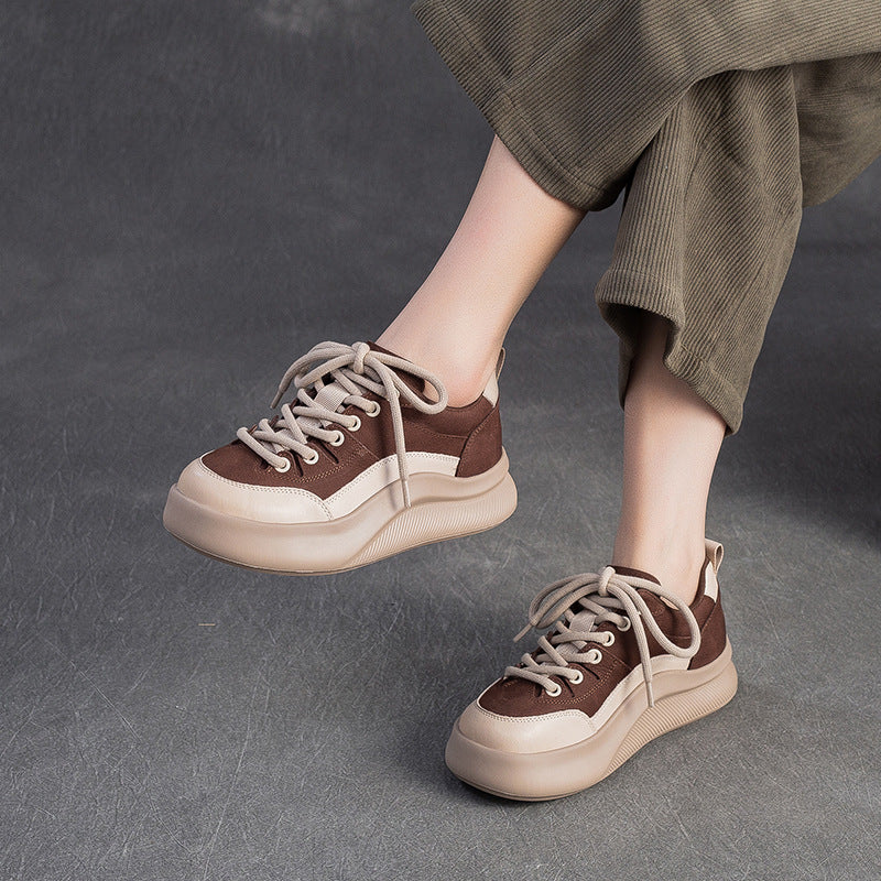 Women's Fashion Leather Breathable Casual Shoes-RAIIFY