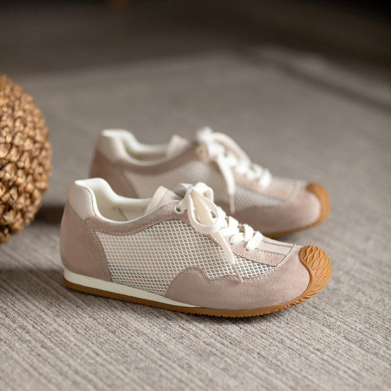 Women Retro Hollow Mesh Flat Casual Shoes-RAIIFY