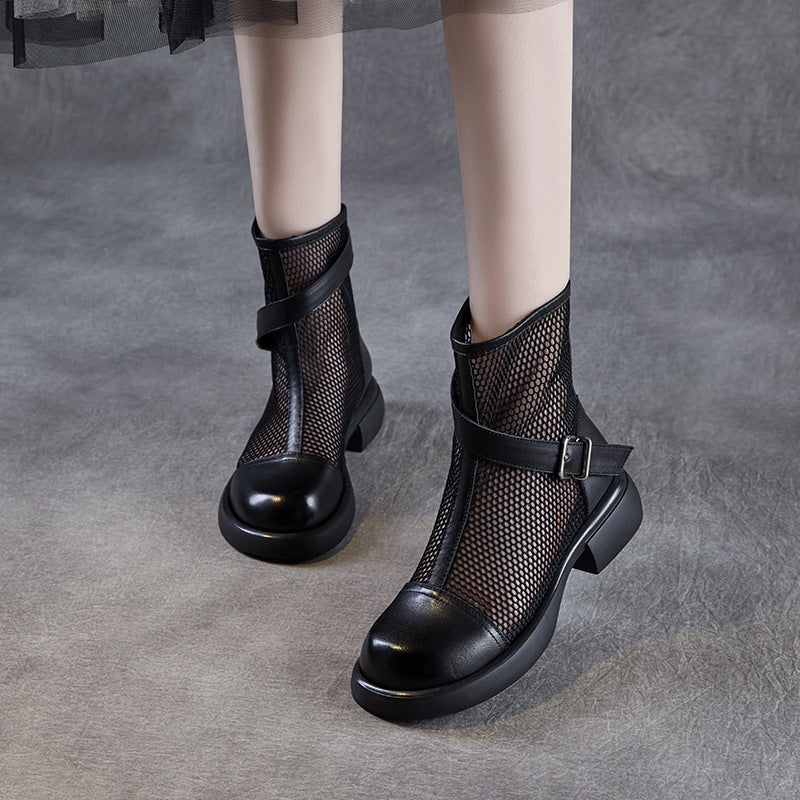 Women Fashion Breathable Mesh Minimalism Summer Boots-RAIIFY