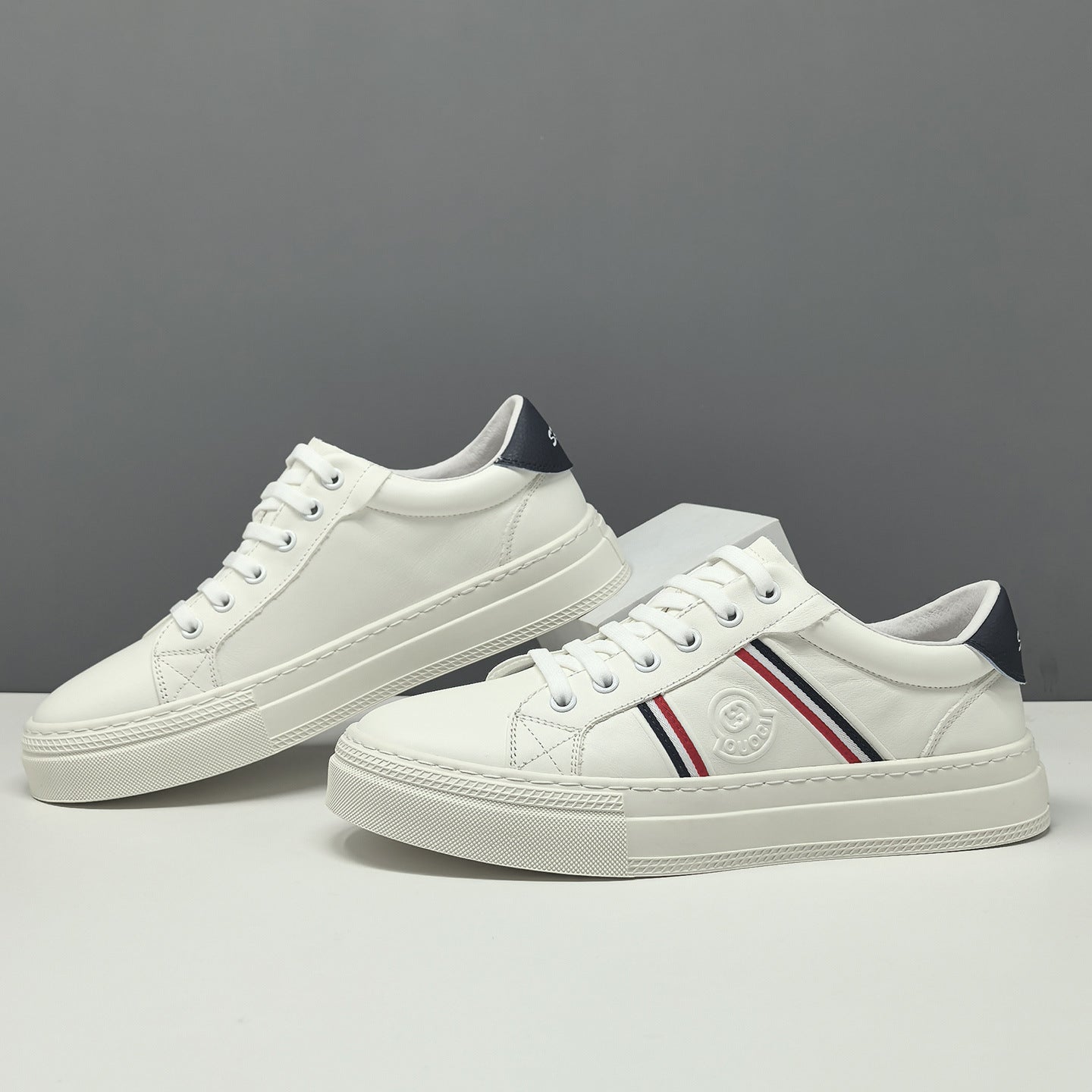 Men's Fashion Leather Flat Casual Shoes-RAIIFY