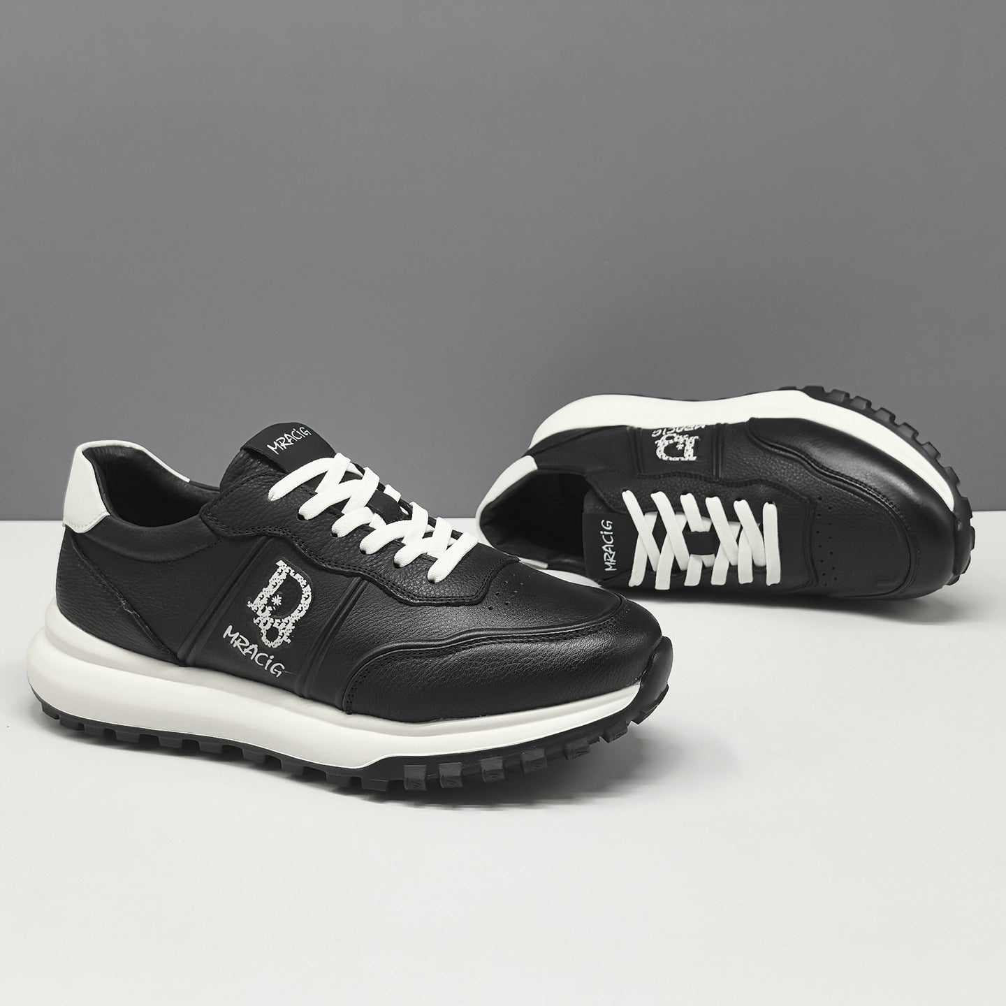 Men's Fashion Leather Breathable Casual Sneakers-RAIIFY