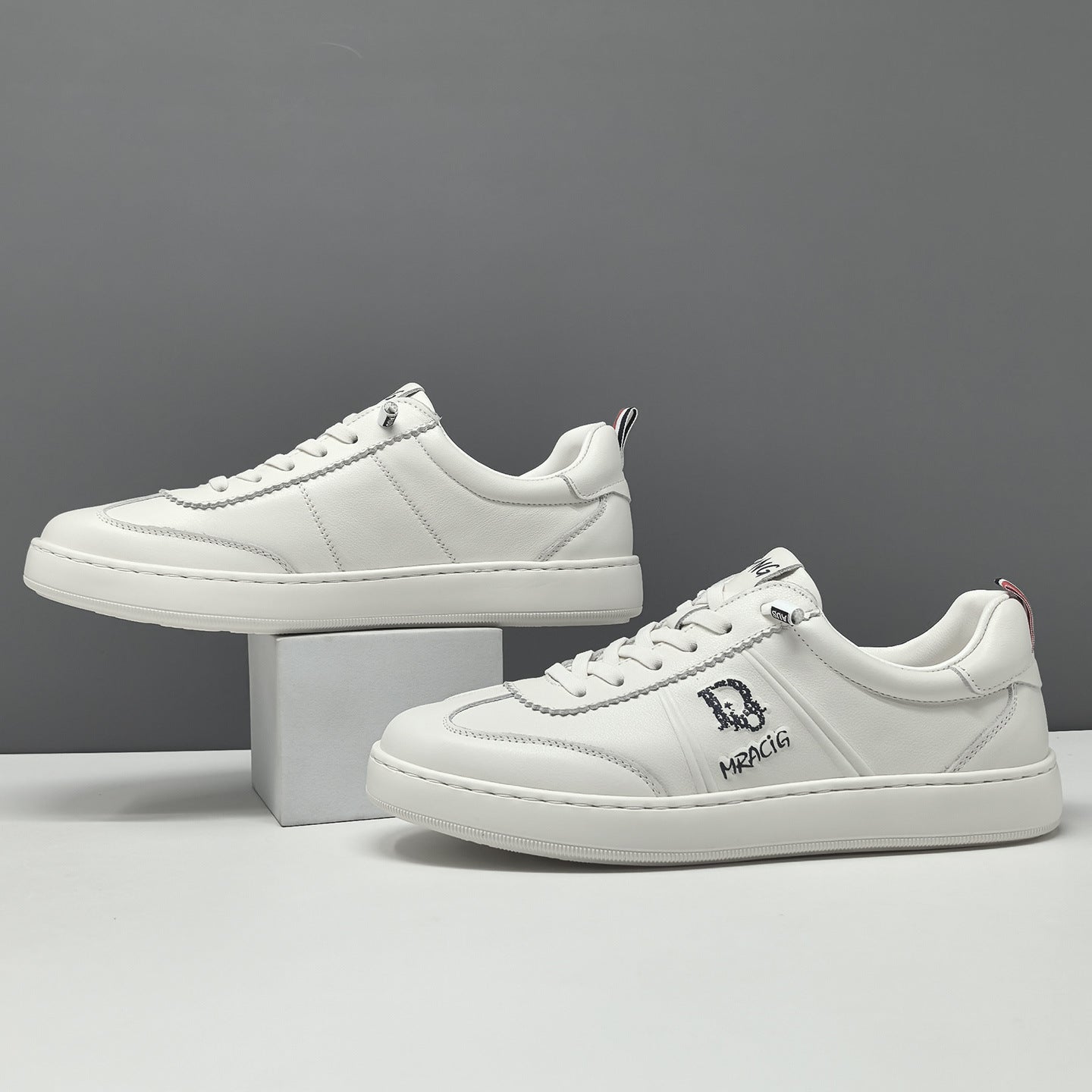 Men's Fashion Leather Low Top Flat Casual Shoes-RAIIFY