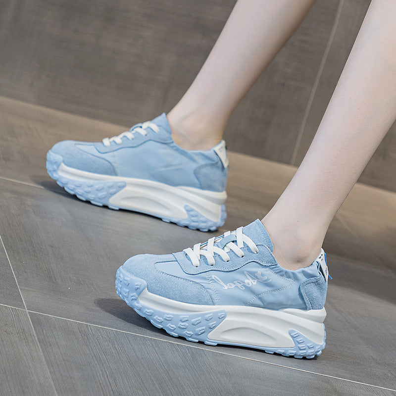 Women's Stylish Suede Canvas Platform Casual Shoes-RAIIFY