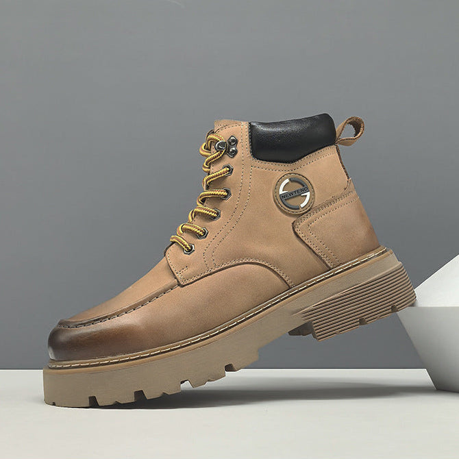 Men's Retro Classic Leather Work Ankle Boots-RAIIFY