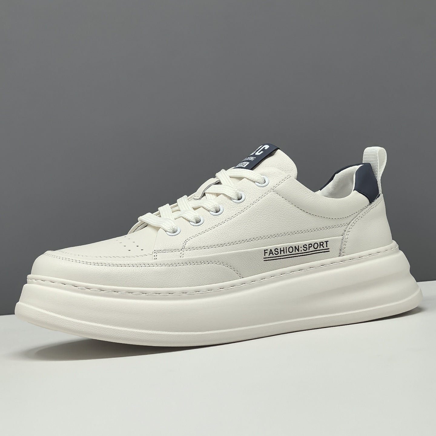 Men's Fashion Quilted Leather Flat Casual Sneakers-RAIIFY