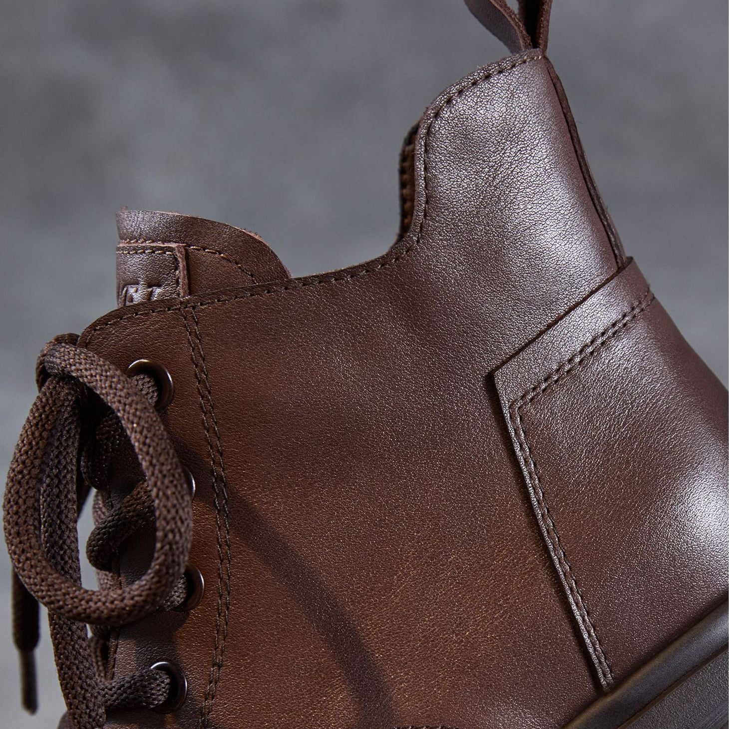 Women's Retro Leather Comfort Platform Ankle Boots-RAIIFY