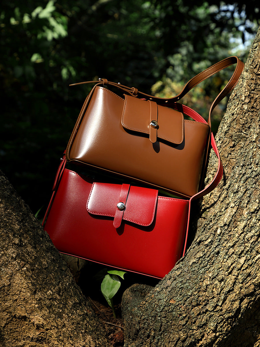 Women's Minimalist Fashion Leather Underarm & Shoulder Bag-RAIIFY