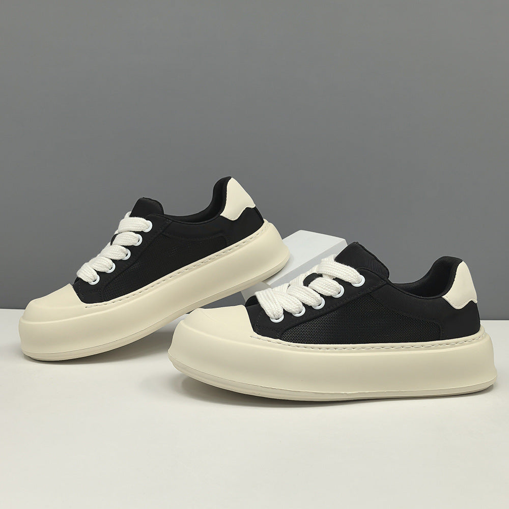 Men Plain Breathable Canvas Low Top Casual Shoes-RAIIFY