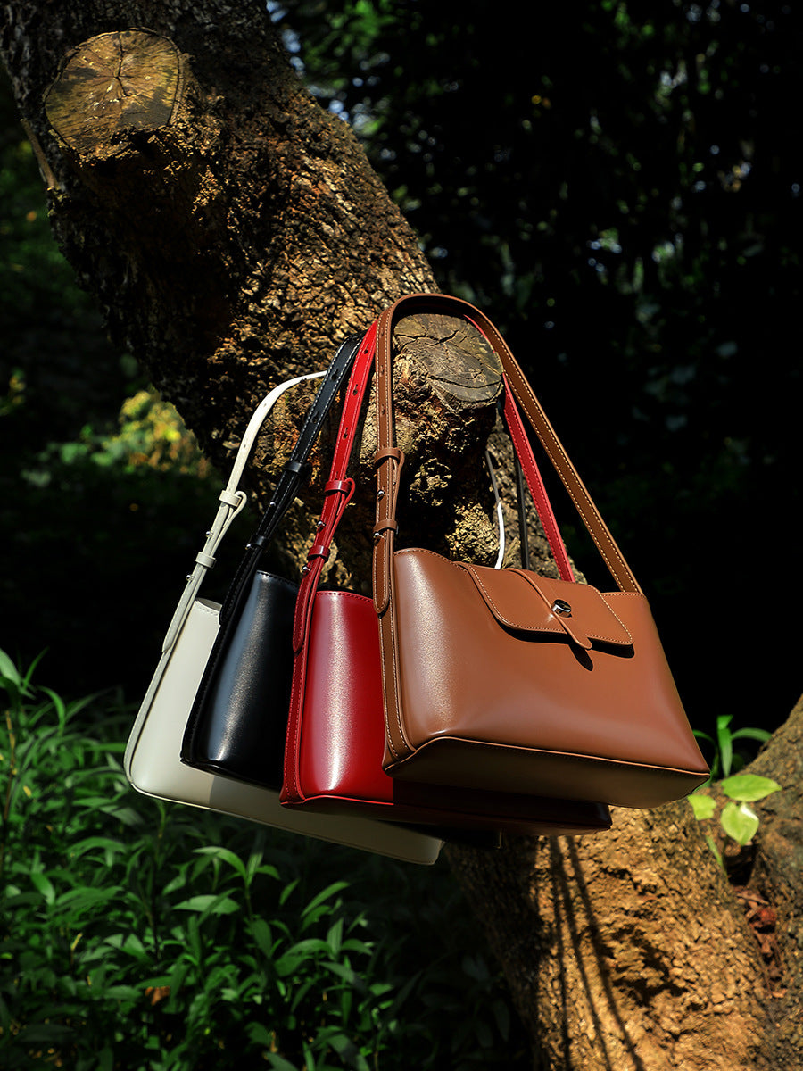 Women's Minimalist Fashion Leather Underarm & Shoulder Bag-RAIIFY