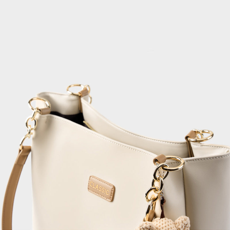 Women Stylish Casual Cowhide Tote Shoulder Bag-RAIIFY