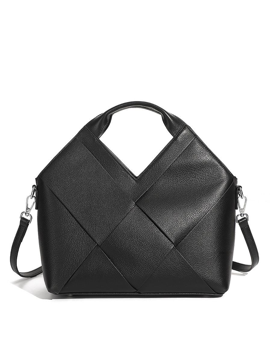 Women's Minimalism Woven Leather Tote Bag-RAIIFY