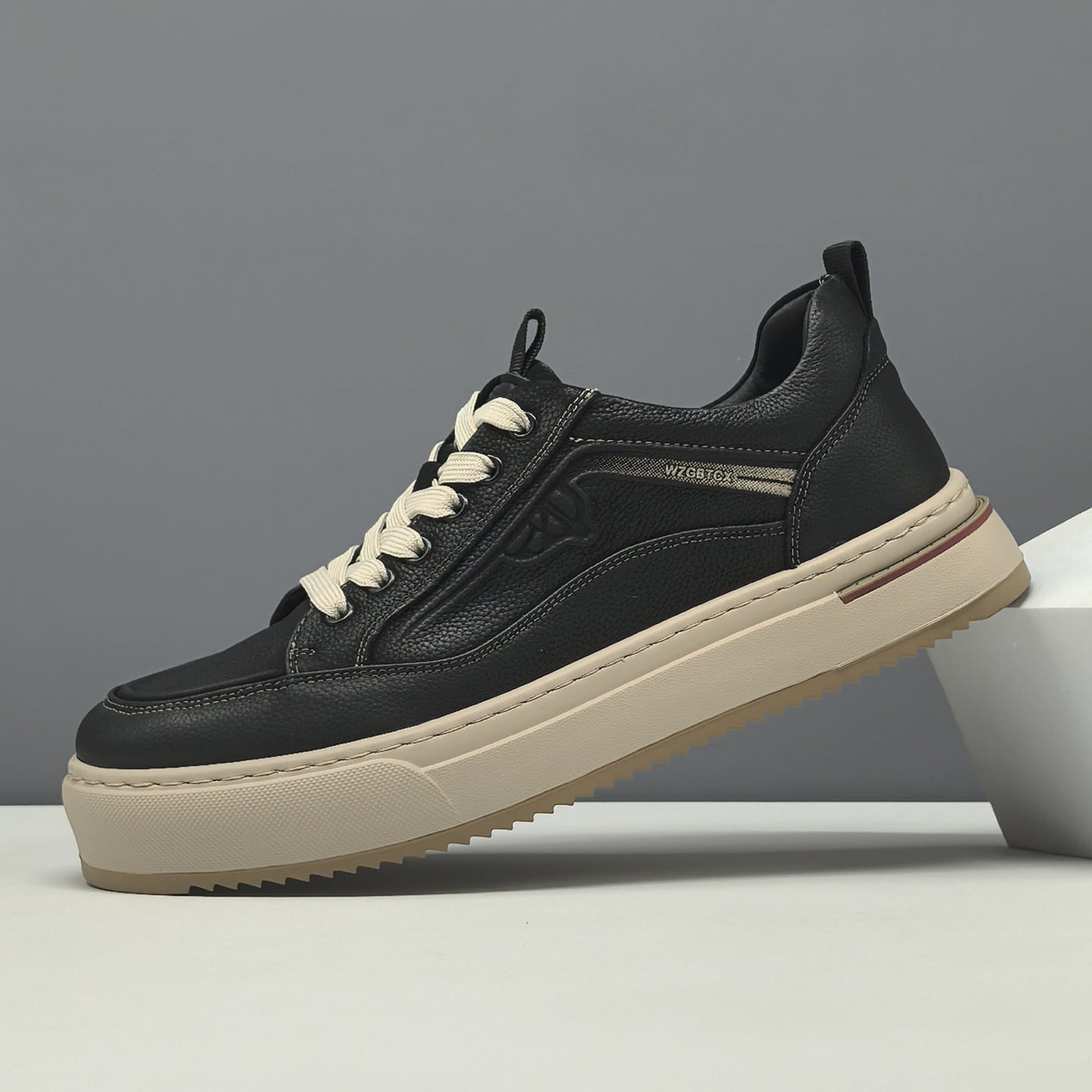 Men's Minimalist Breathable Leather Flat Casual Shoes-RAIIFY