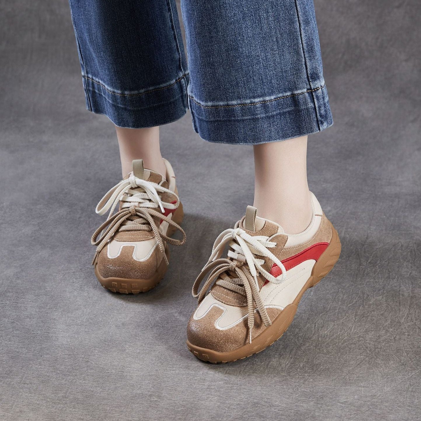 Women's Retro Suede Training Casual Sneakers-RAIIFY