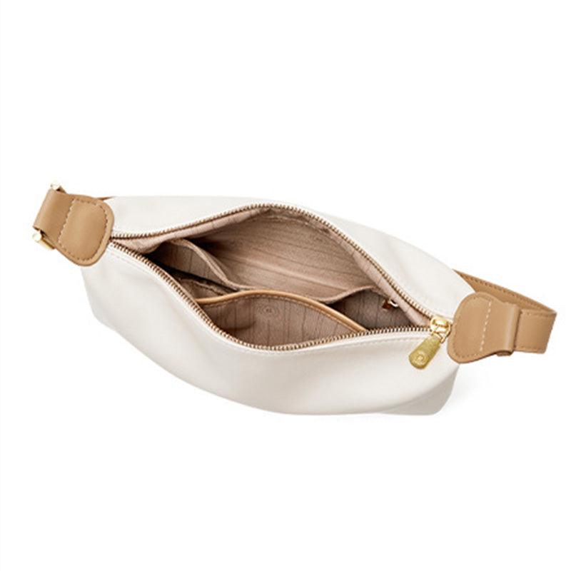 Women's Fashion Soft Leather Crescent Shoulder Bag-RAIIFY