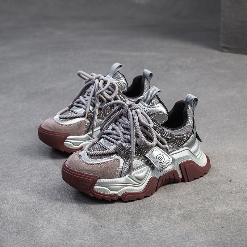 Women Fashion Color Matching Chunky Platform Sneakers-RAIIFY