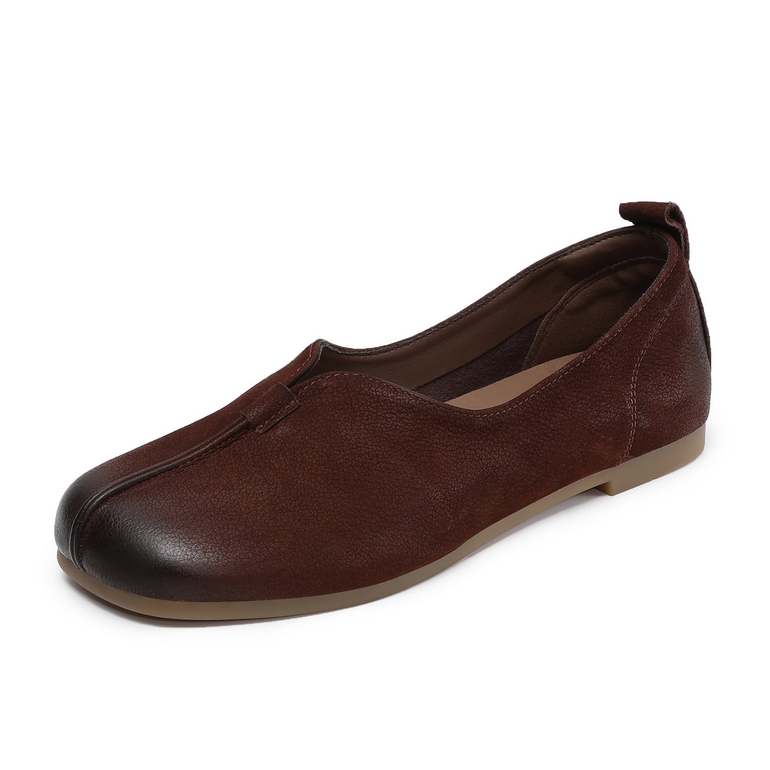 Women's Vintage Soft Leather Low Top Flats-RAIIFY
