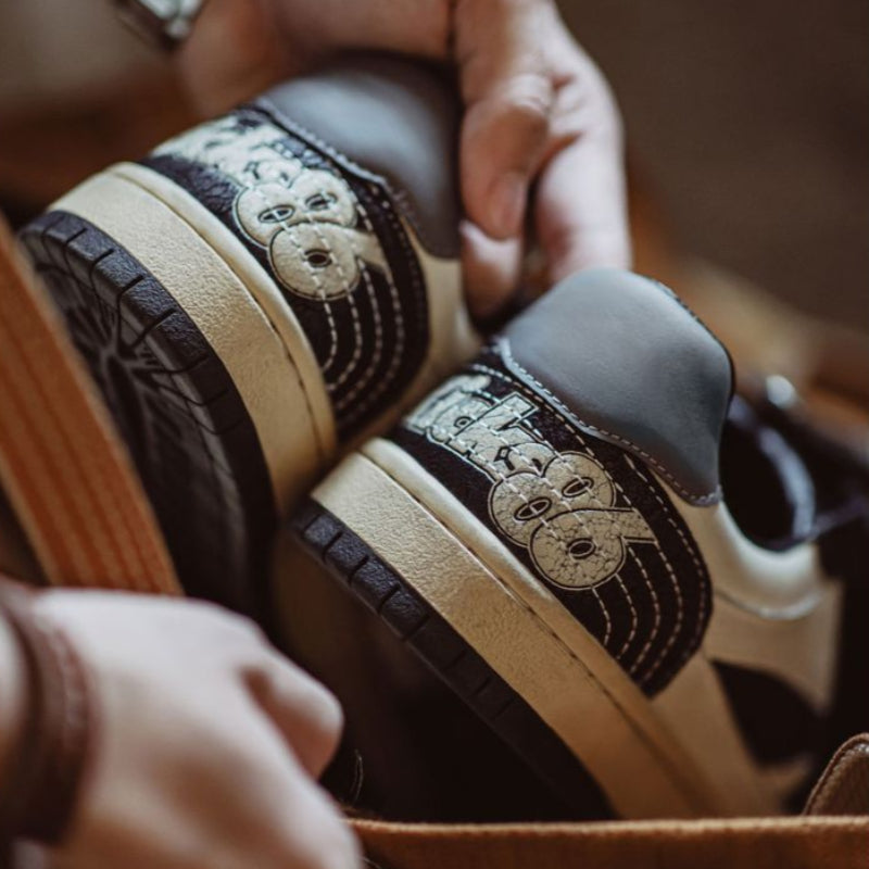 Men’s Casual Slip-On Sneakers – Breathable Leather Mix & Arrow Design-RAIIFY