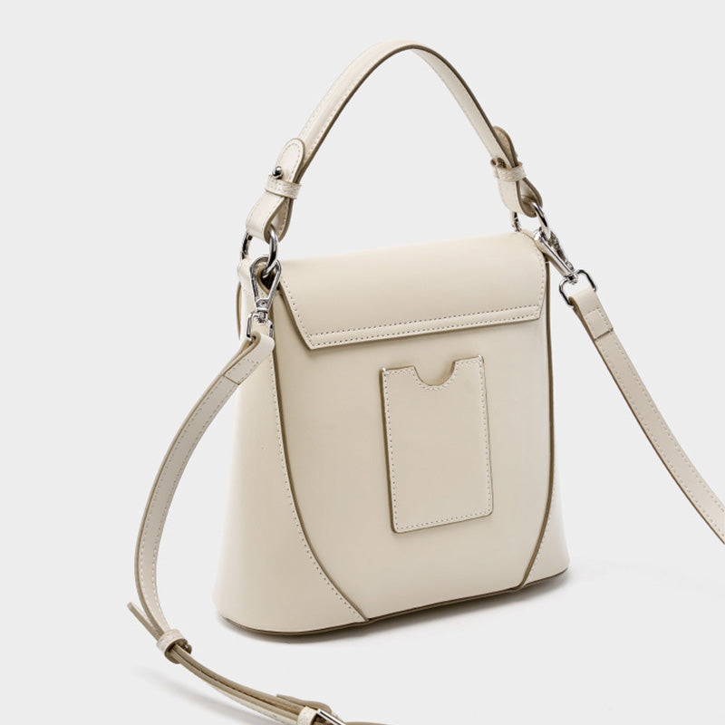 Women Fashion Plain Leather Simple Shoulder Bag-RAIIFY