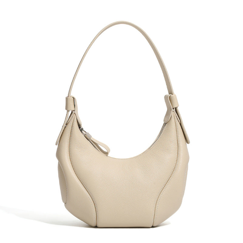 Women's Retro Plain Leather Casual Shoulder Bag-RAIIFY