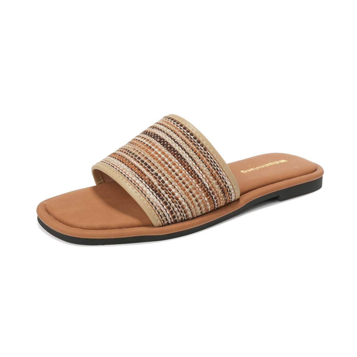 Women's Fashion Woven Flat Casual Slides-RAIIFY