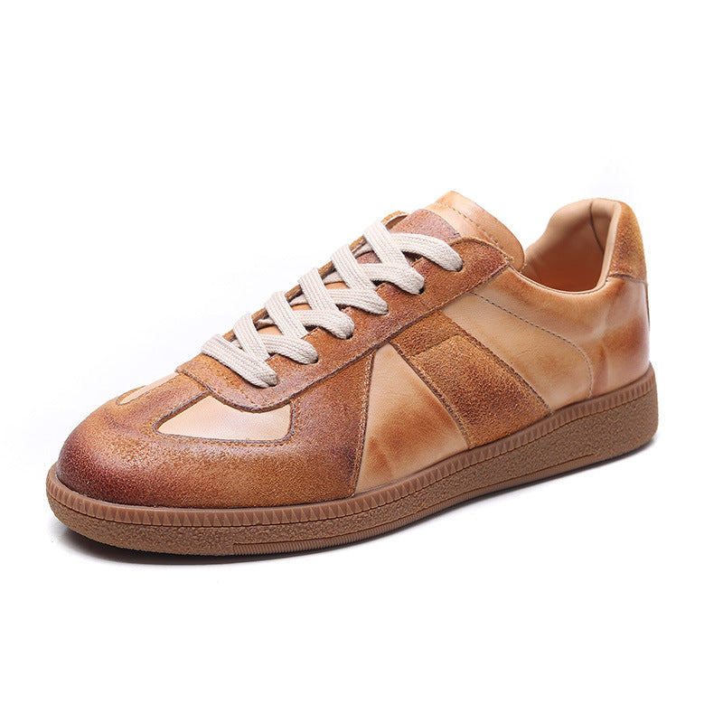 Women Retro Quilted Leather Flat Casual Sneakers-RAIIFY