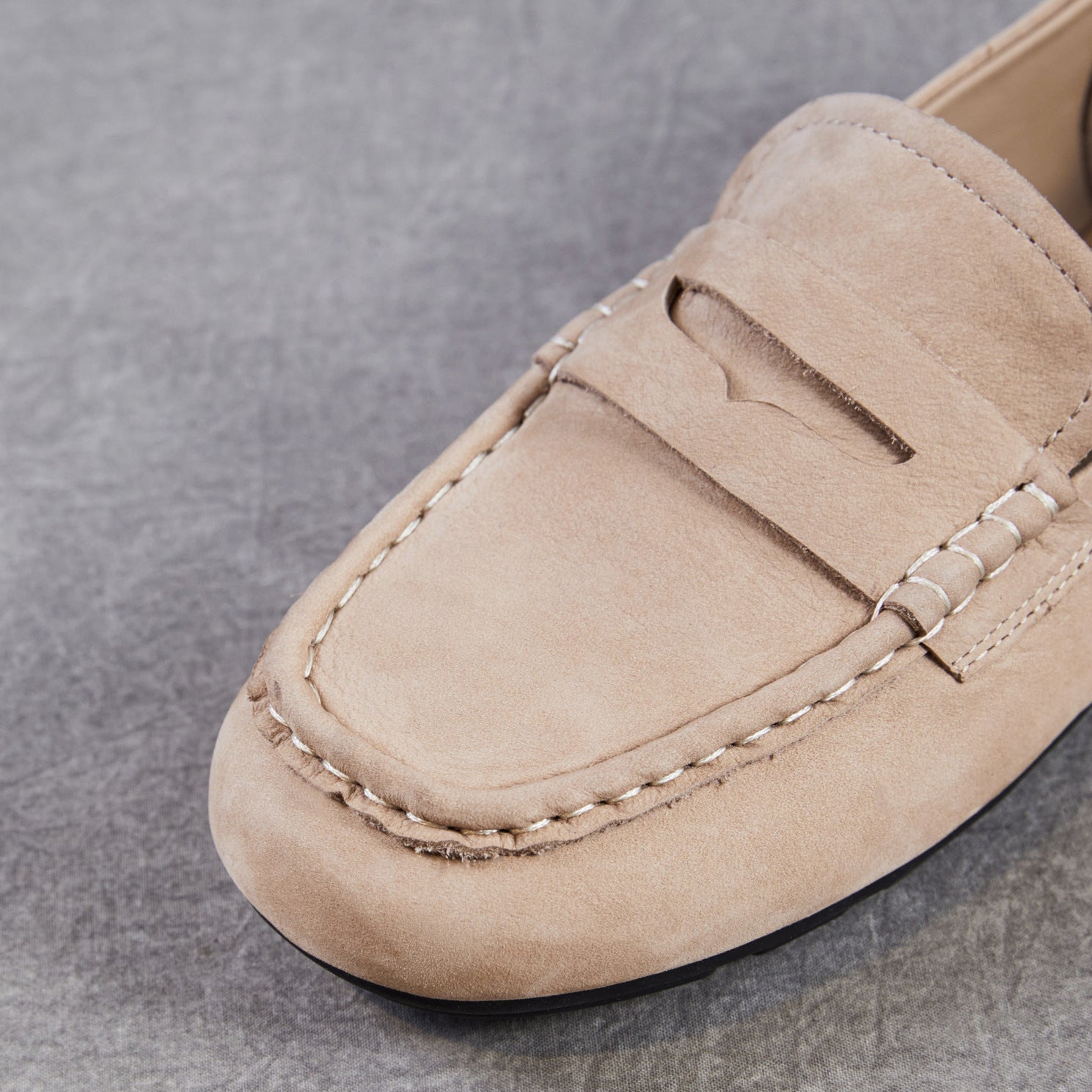 Women's Vintage Plain Leather Flat Casual Loafers