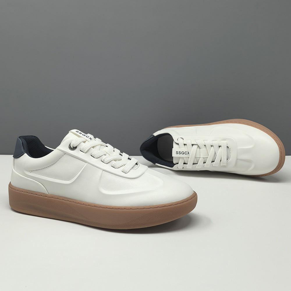 Men's Minimalism Embossed Leather Casual Sneakers-RAIIFY