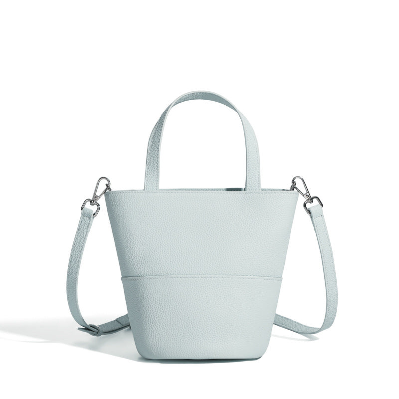 Women's Minimalist Fashion Leather Bucket Bag-RAIIFY