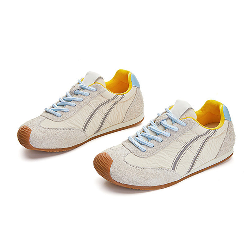 Women's Fashion Leather Flat Casual Training Sneakers-RAIIFY