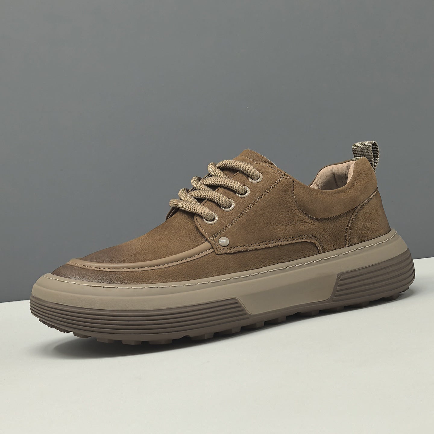 Men's Retro Quilted Leather Flat Casual Shoes-RAIIFY