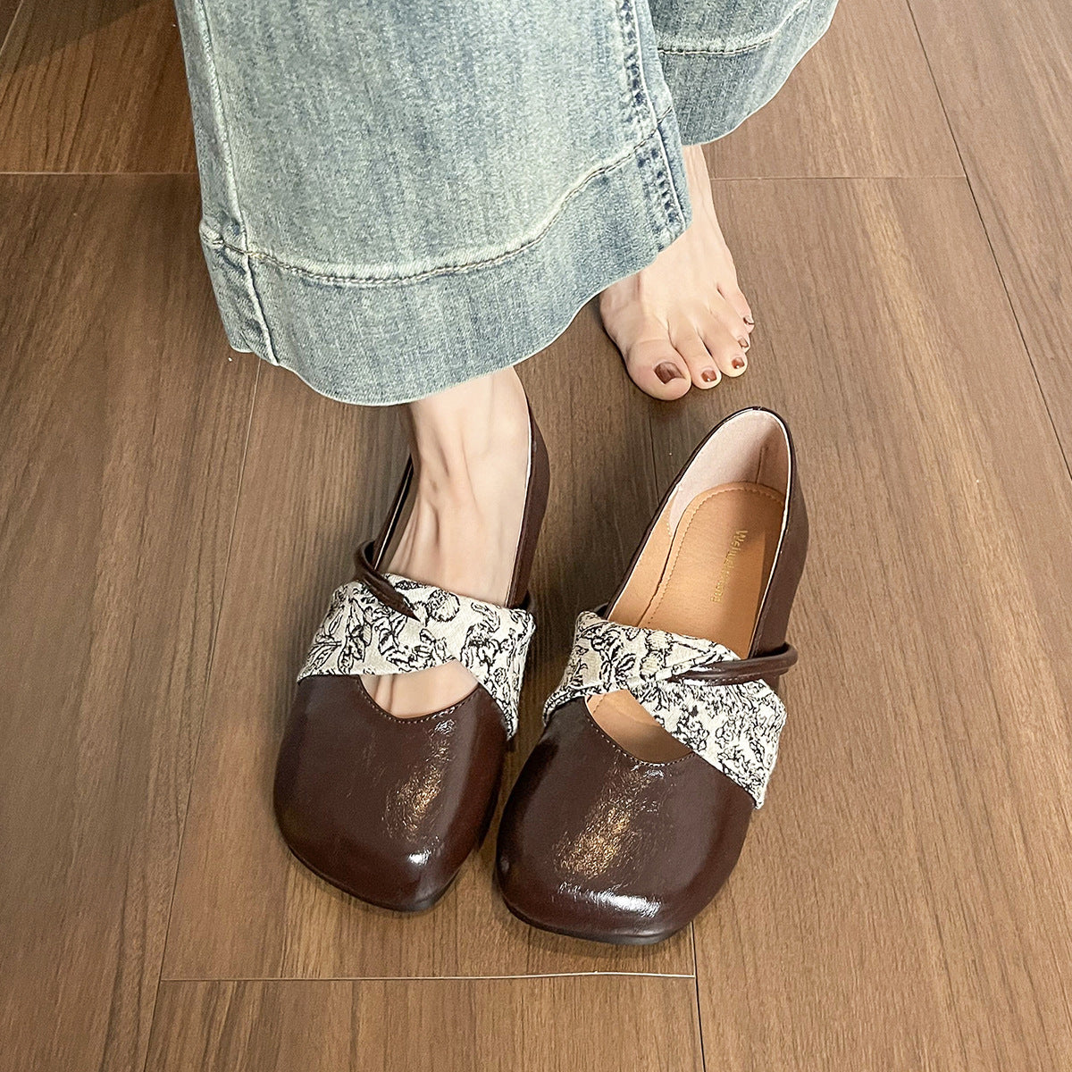 Women's Retro Round Head Casual Mary Jane Flats-RAIIFY