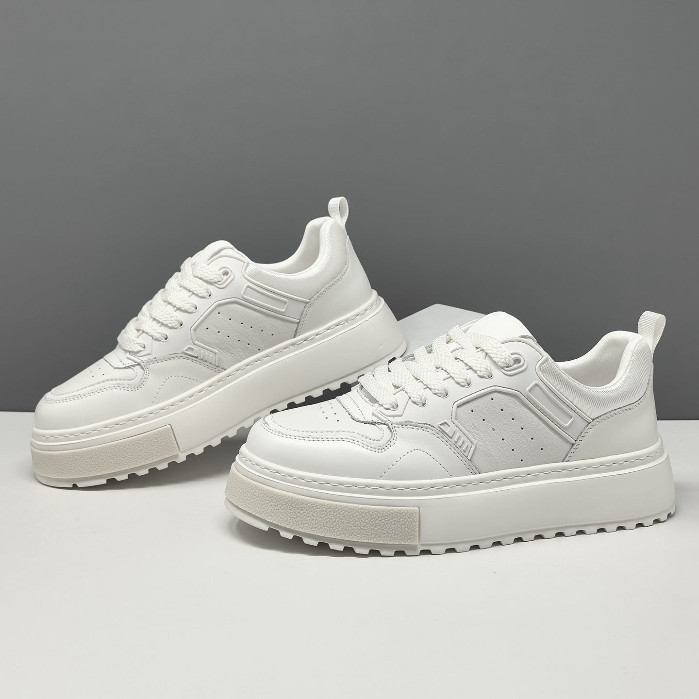 Men's Fashion Breathable Leather Thick Soled Casual Shoes-RAIIFY