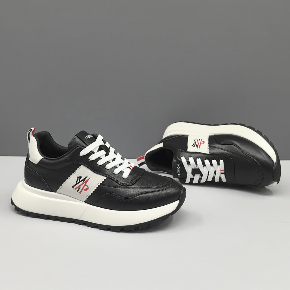 Men Fashion Quilted Leather Casual Shoes-RAIIFY