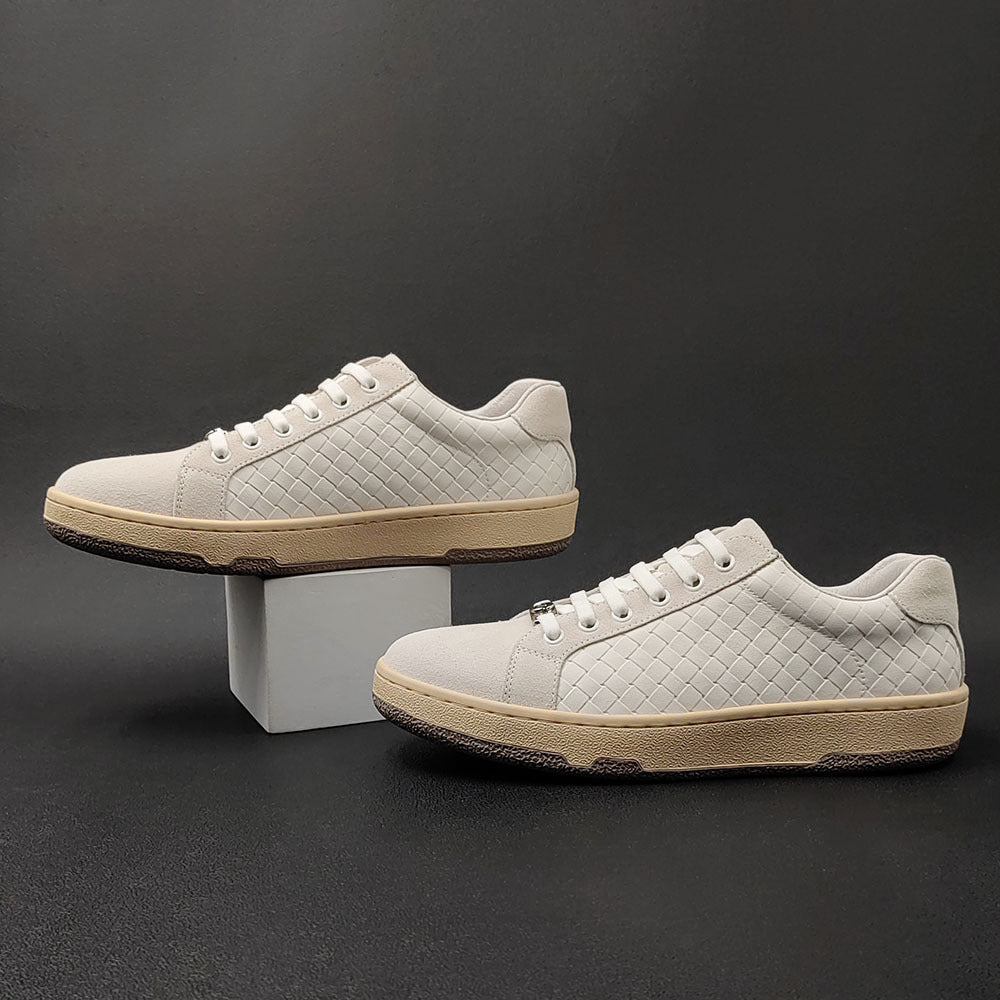 Men Fashion Minimalist Patchwork Leather Flat Casual Shoes-RAIIFY