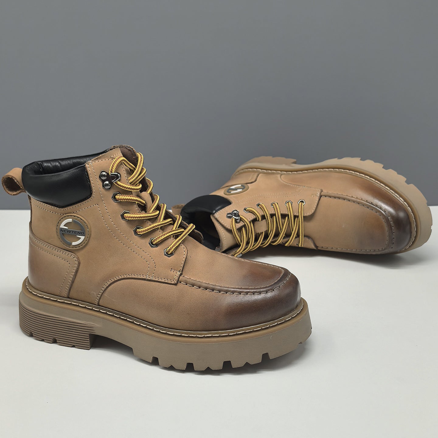 Men's Retro Classic Leather Work Ankle Boots-RAIIFY