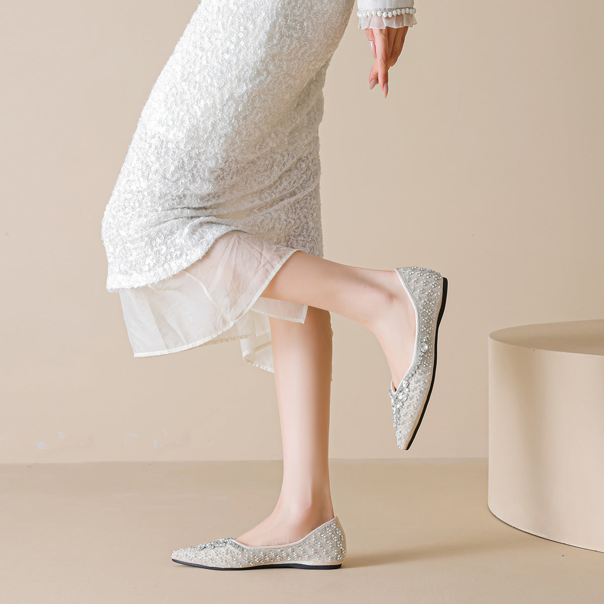 Women's Fashion Elegant Rhinestone Comfort Flats-RAIIFY