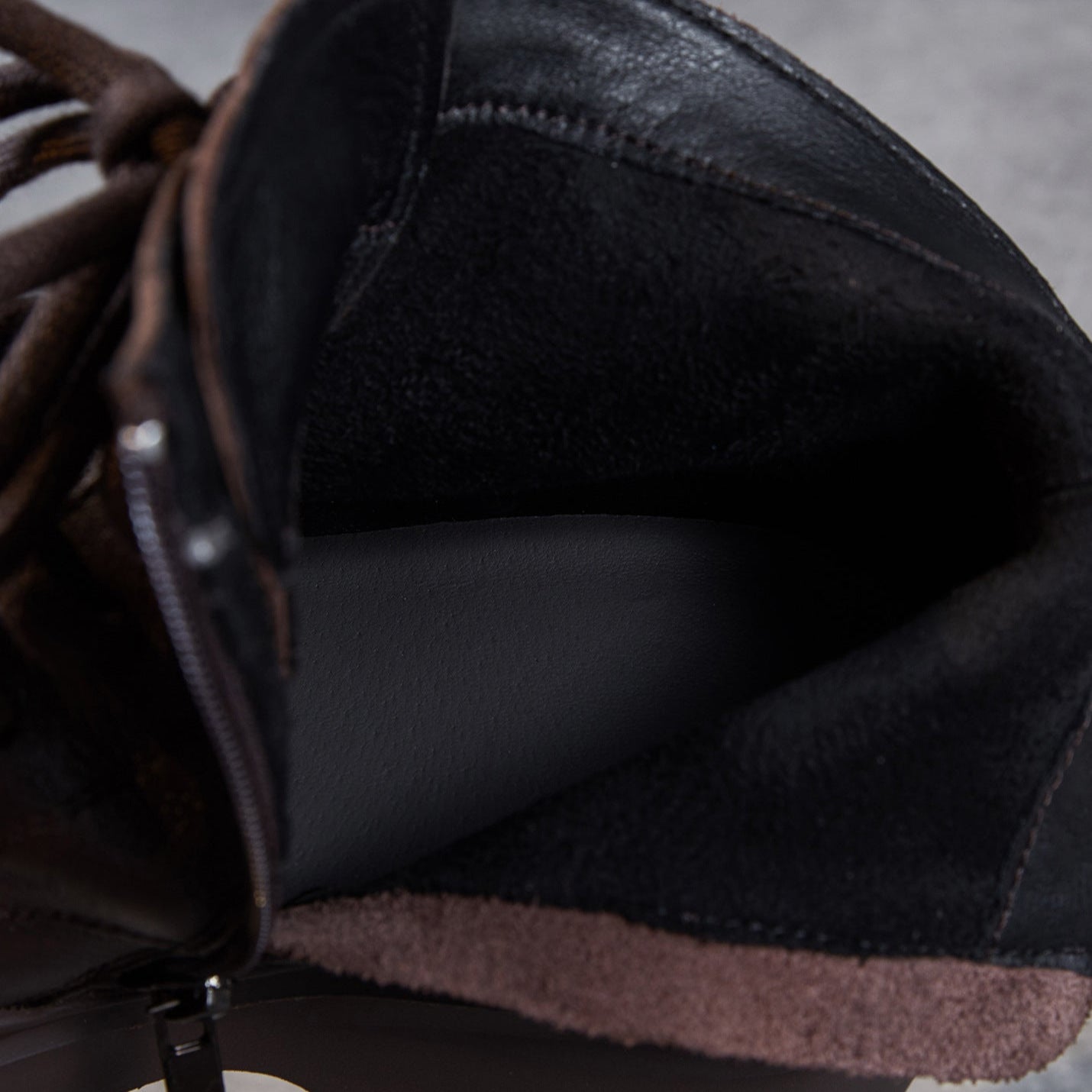 Women's Retro Plain Leather Comfort Platform Ankle Boots-RAIIFY