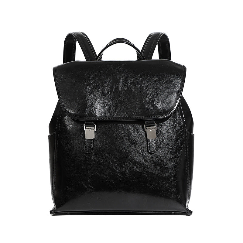 Women's Minimalism Leather Casual Laptop Backpack-RAIIFY